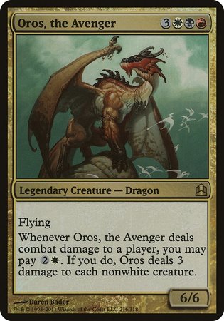 Oros, the Avenger (Oversized) [Commander 2011 Oversized] | Cracking-Singles