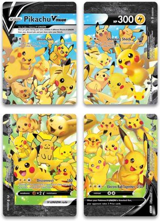 Pikachu V-UNION (Set of 4) [Sword & Shield: Black Star Promos] | Cracking-Singles