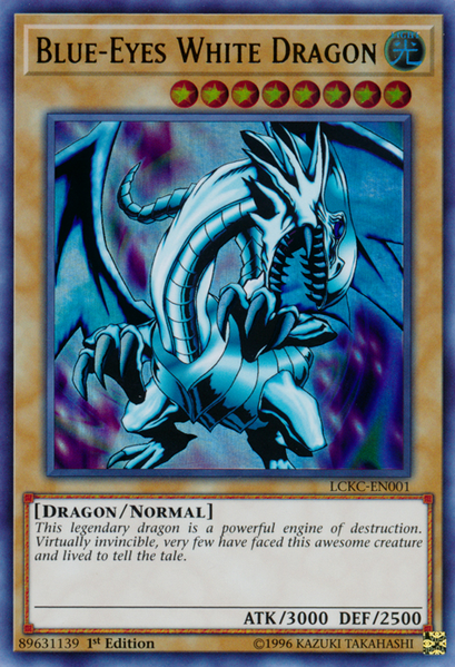 Blue-Eyes White Dragon (Version 2) [LCKC-EN001] Ultra Rare | Cracking-Singles