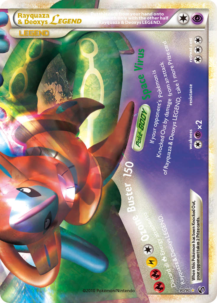 Rayquaza & Deoxys LEGEND (90/90) [HeartGold & SoulSilver: Undaunted] | Cracking-Singles