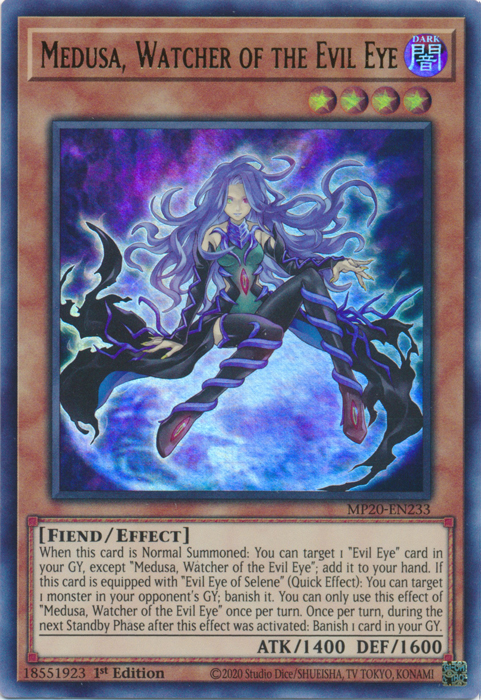 Medusa, Watcher of the Evil Eye [MP20-EN233] Ultra Rare | Cracking-Singles