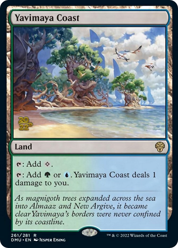 Yavimaya Coast [Dominaria United Prerelease Promos] | Cracking-Singles