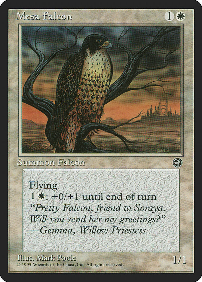 Mesa Falcon (Gemma Flavor Text) [Homelands] | Cracking-Singles