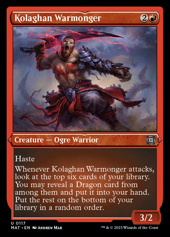 Kolaghan Warmonger (Foil Etched) [March of the Machine: The Aftermath] | Cracking-Singles