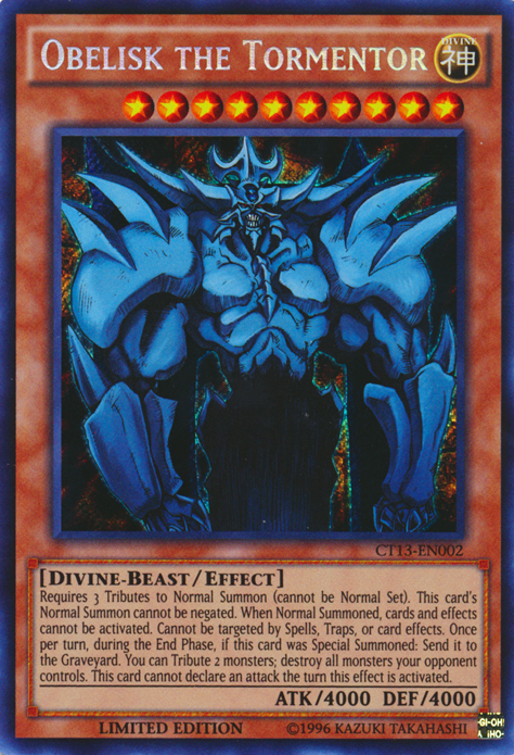 Obelisk the Tormentor [CT13-EN002] Secret Rare | Cracking-Singles