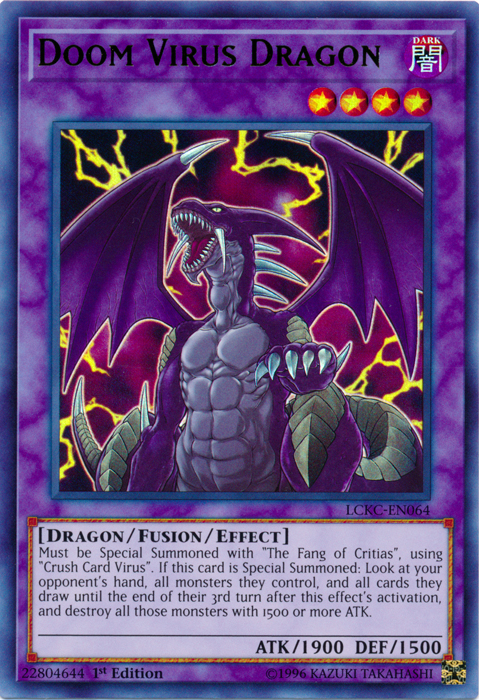 Doom Virus Dragon [LCKC-EN064] Ultra Rare | Cracking-Singles