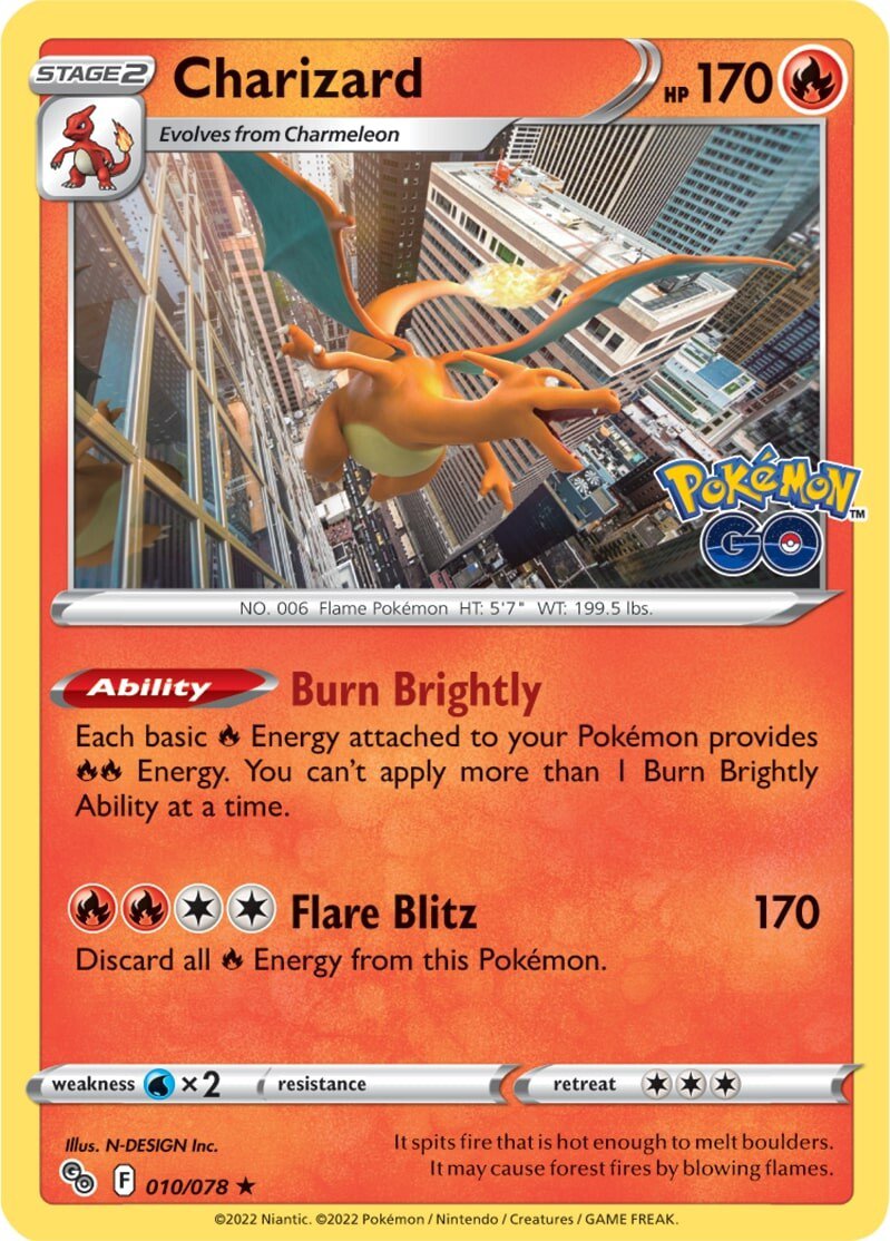 Charizard (010/078) [Pokémon GO] | Cracking-Singles