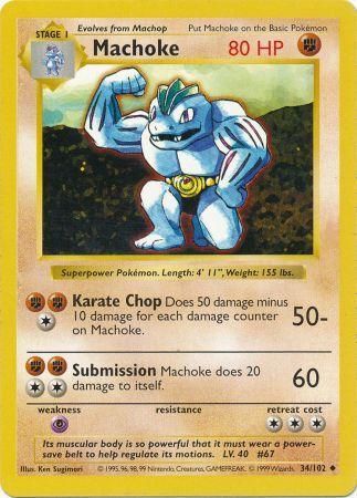 Machoke (34/102) [Base Set Shadowless Unlimited] | Cracking-Singles