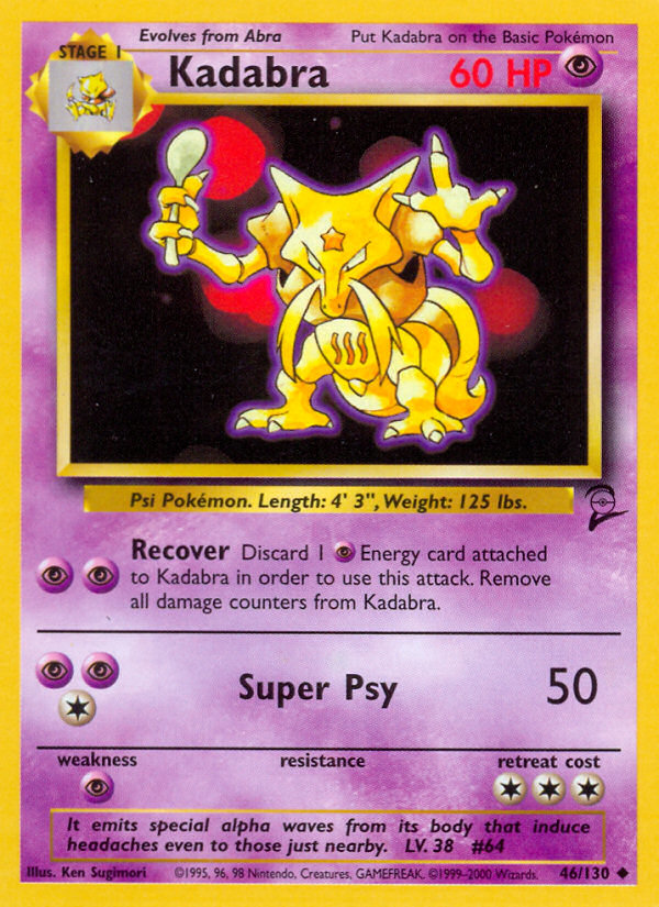 Kadabra (46/130) [Base Set 2] | Cracking-Singles