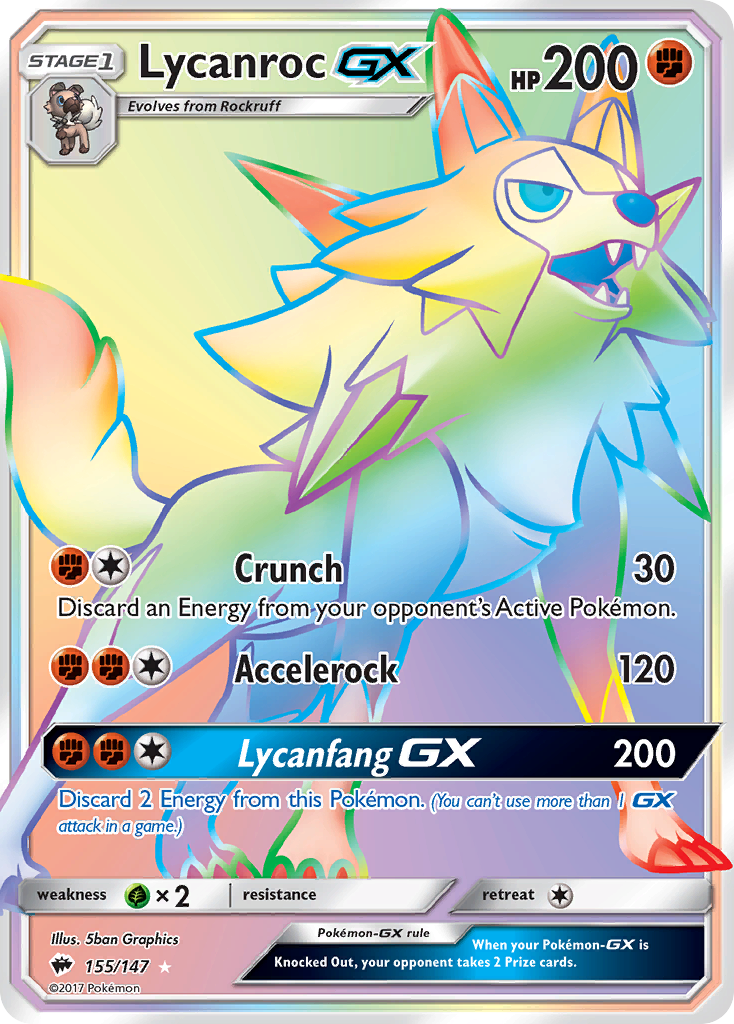 Lycanroc GX (155/147) [Sun & Moon: Burning Shadows] | Cracking-Singles