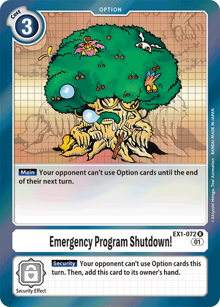 Emergency Program Shutdown! [EX1-072] [Classic Collection] | Cracking-Singles