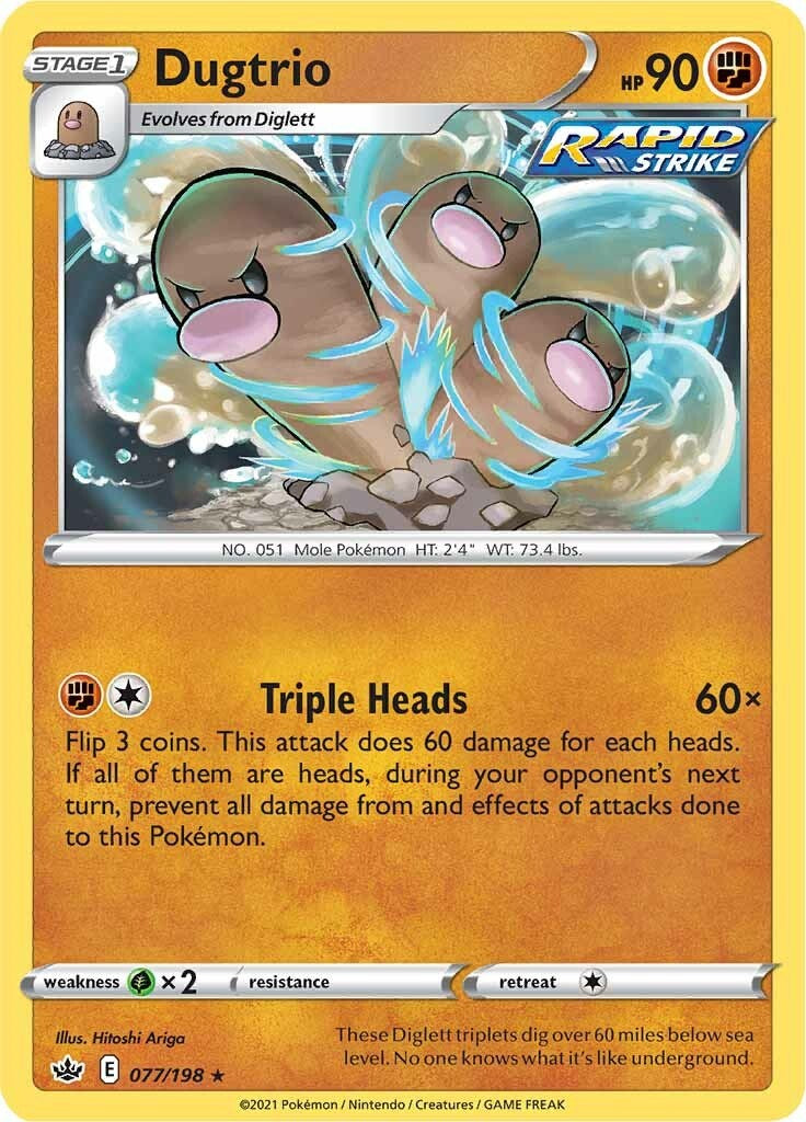 Dugtrio (077/198) [Sword & Shield: Chilling Reign] | Cracking-Singles