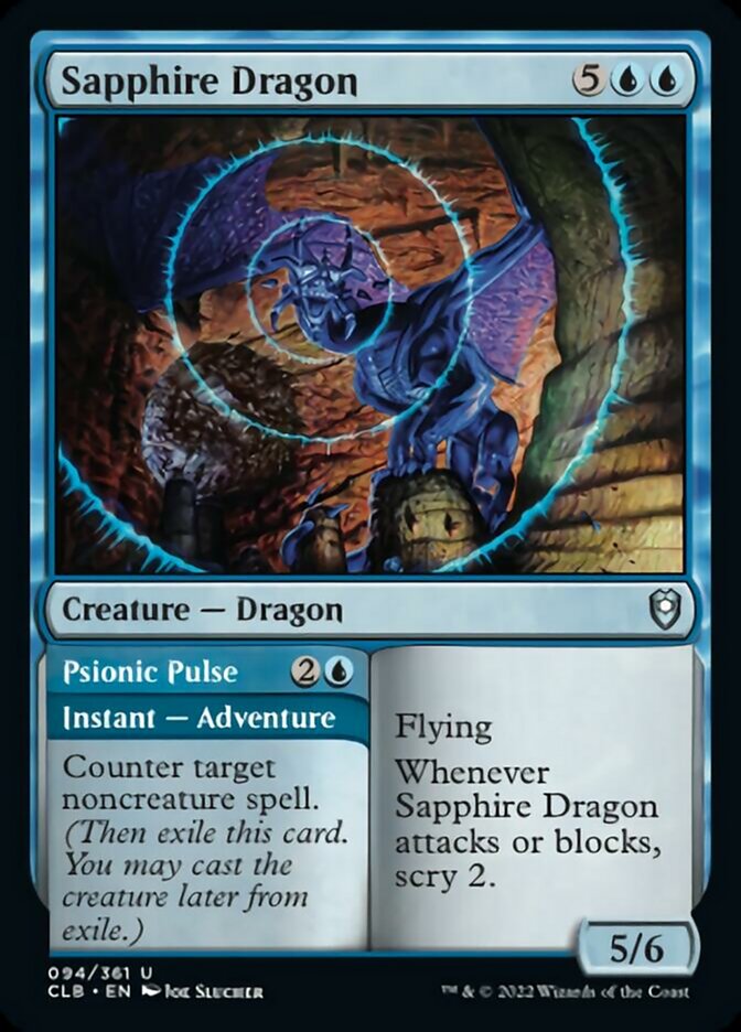 Sapphire Dragon // Psionic Pulse [Commander Legends: Battle for Baldur's Gate] | Cracking-Singles