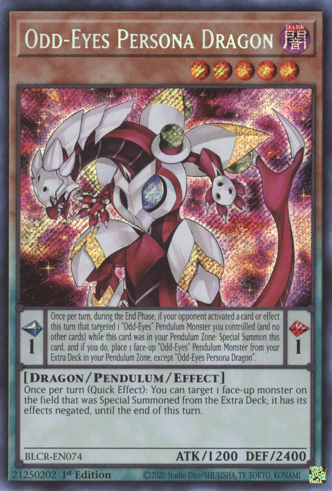 Odd-Eyes Persona Dragon [BLCR-EN074] Secret Rare | Cracking-Singles