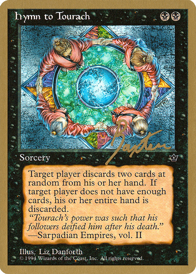 Hymn to Tourach (Circle) (George Baxter) [Pro Tour Collector Set] | Cracking-Singles