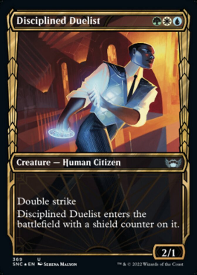 Disciplined Duelist (Showcase Golden Age Gilded Foil) [Streets of New Capenna] | Cracking-Singles