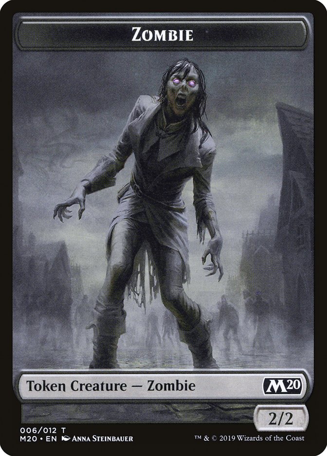 Zombie Token [Core Set 2020 Tokens] | Cracking-Singles