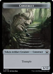 Phyrexian Golem // Construct Double-Sided Token [March of the Machine Commander Tokens] | Cracking-Singles