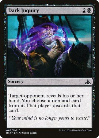 Dark Inquiry [Rivals of Ixalan] | Cracking-Singles