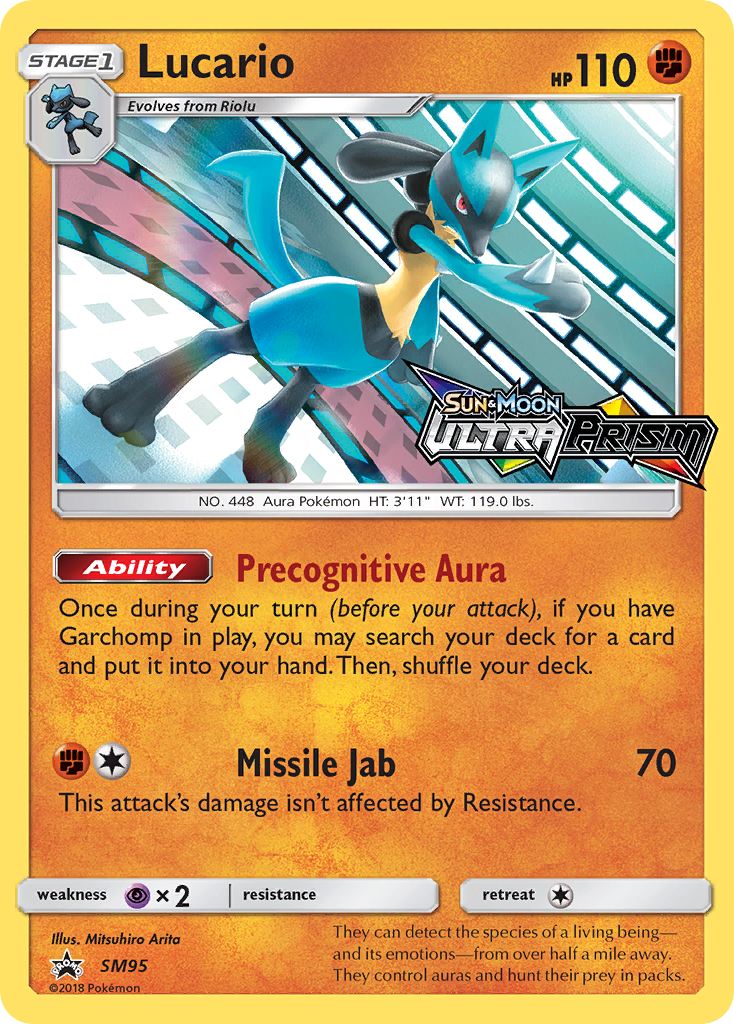 Lucario (SM95) (Prerelease Promo) [Sun & Moon: Black Star Promos] | Cracking-Singles