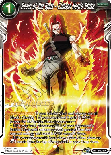 Realm of the Gods - Crimson Hero's Strike (BT16-125) [Realm of the Gods Prerelease Promos] | Cracking-Singles