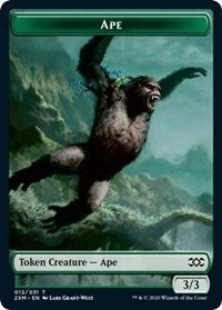 Ape // Elemental Double-sided Token [Double Masters Tokens] | Cracking-Singles