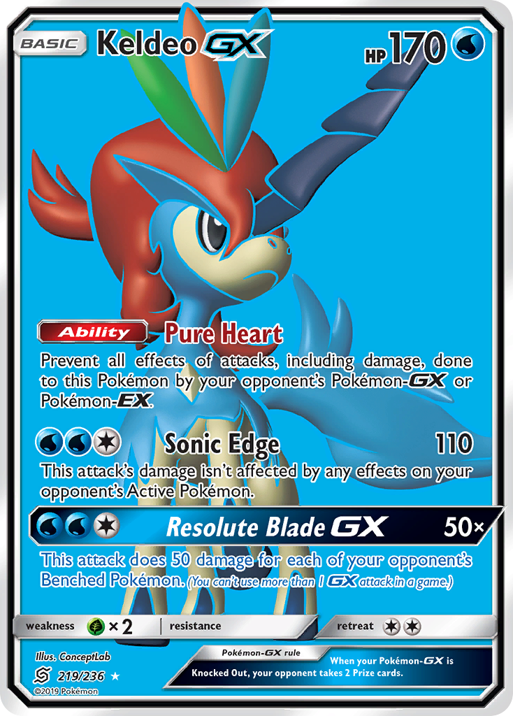 Keldeo GX (219/236) [Sun & Moon: Unified Minds] | Cracking-Singles