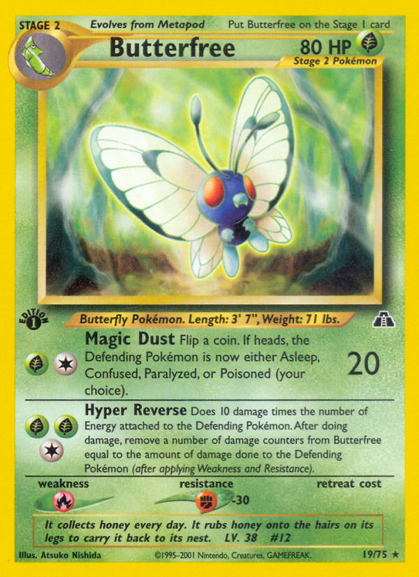 Butterfree (19/75) [Neo Discovery 1st Edition] | Cracking-Singles