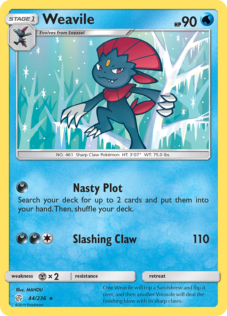 Weavile (44/236) [Sun & Moon: Cosmic Eclipse] | Cracking-Singles