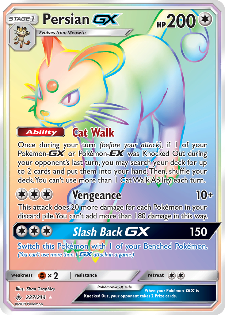 Persian GX (227/214) [Sun & Moon: Unbroken Bonds] | Cracking-Singles