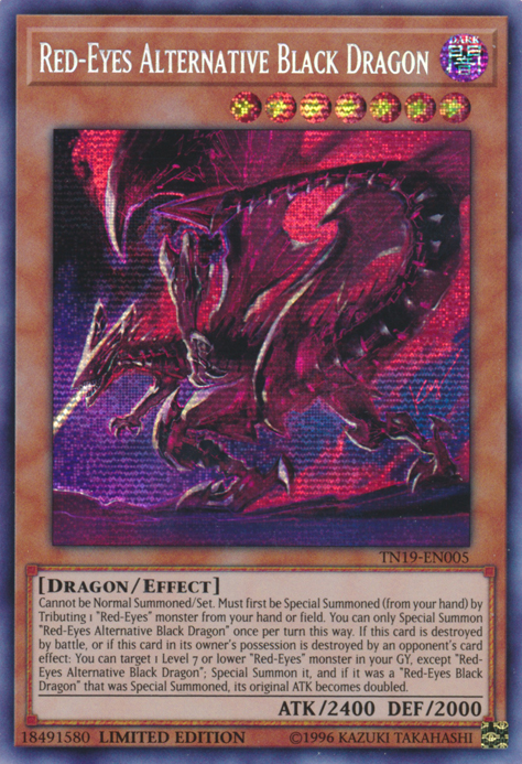 Red-Eyes Alternative Black Dragon [TN19-EN005] Prismatic Secret Rare | Cracking-Singles