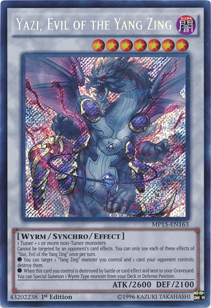 Yazi, Evil of the Yang Zing [MP15-EN163] Secret Rare | Cracking-Singles