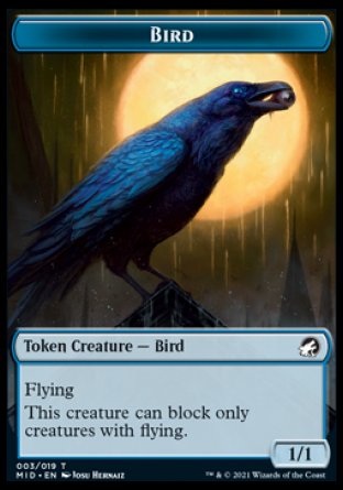 Bird Token [Innistrad: Midnight Hunt Tokens] | Cracking-Singles