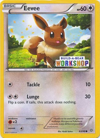 Eevee (63/98) (Build A Bear Workshop Exclusive) [XY: Ancient Origins] | Cracking-Singles