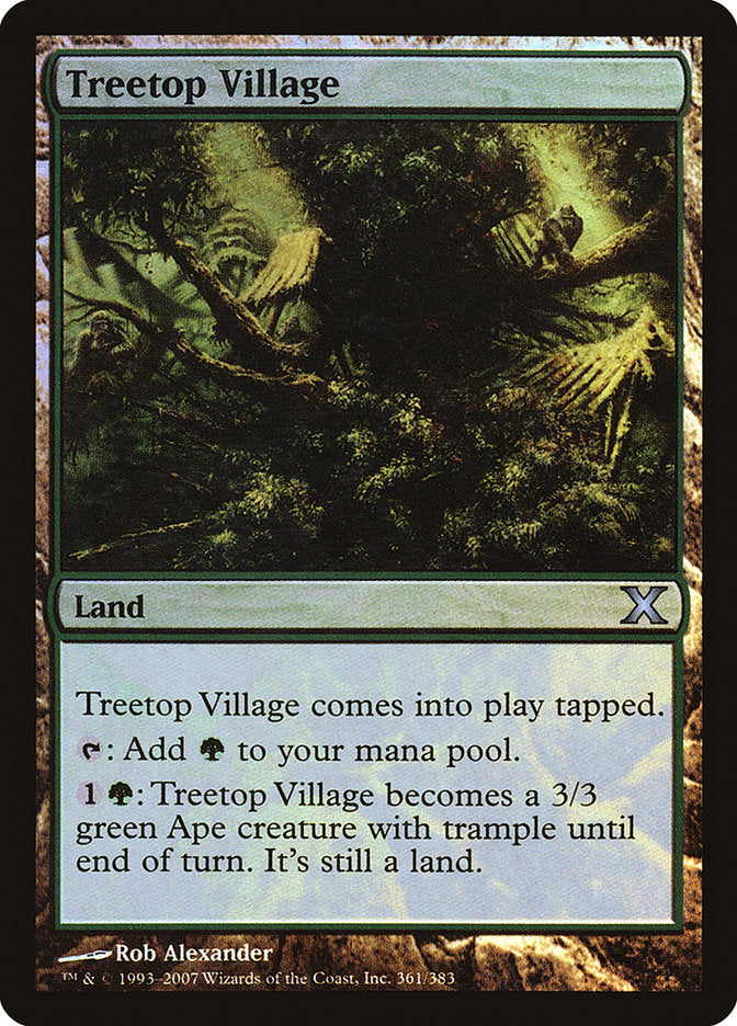 Treetop Village (Premium Foil) [Tenth Edition] | Cracking-Singles