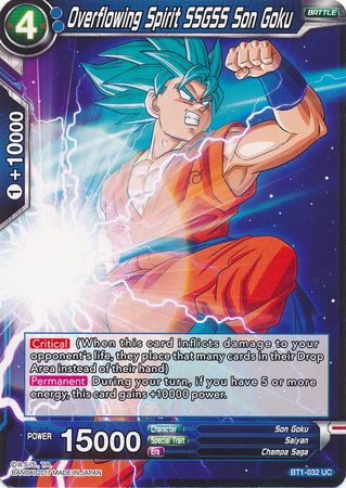 Overflowing Spirit SSGSS Son Goku [BT1-032] | Cracking-Singles