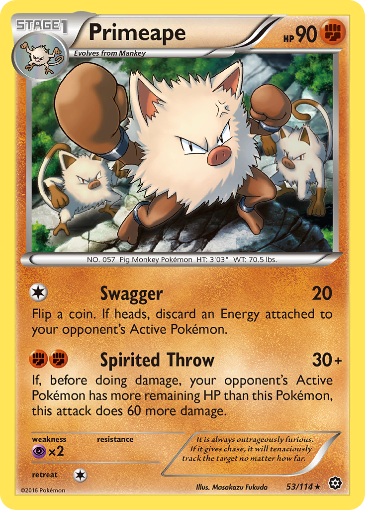 Primeape (53/114) [XY: Steam Siege] | Cracking-Singles