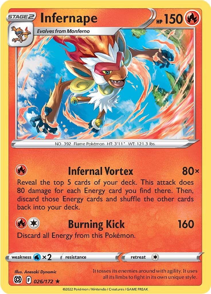 Infernape (026/172) [Sword & Shield: Brilliant Stars] | Cracking-Singles