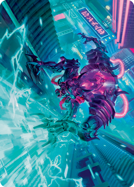 Surgehacker Mech Art Card [Kamigawa: Neon Dynasty Art Series] | Cracking-Singles