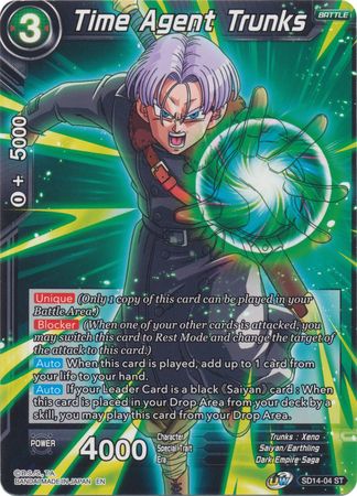 Time Agent Trunks (Starter Deck - Saiyan Wonder) [SD14-04] | Cracking-Singles