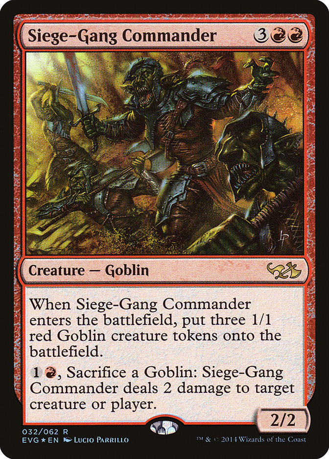 Siege-Gang Commander (Elves vs. Goblins) [Duel Decks Anthology] | Cracking-Singles