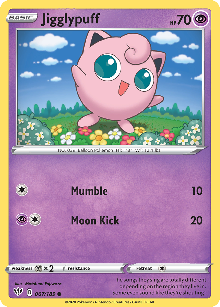 Jigglypuff (067/189) [Sword & Shield: Darkness Ablaze] | Cracking-Singles