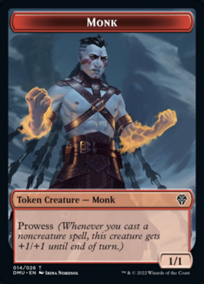 Monk Token [Dominaria United Tokens] | Cracking-Singles