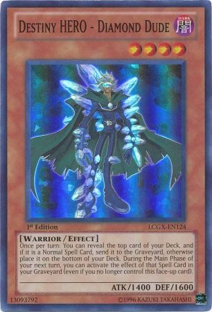 Destiny HERO - Diamond Dude [LCGX-EN124] Super Rare | Cracking-Singles