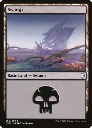 Swamp (259) [Dominaria] | Cracking-Singles