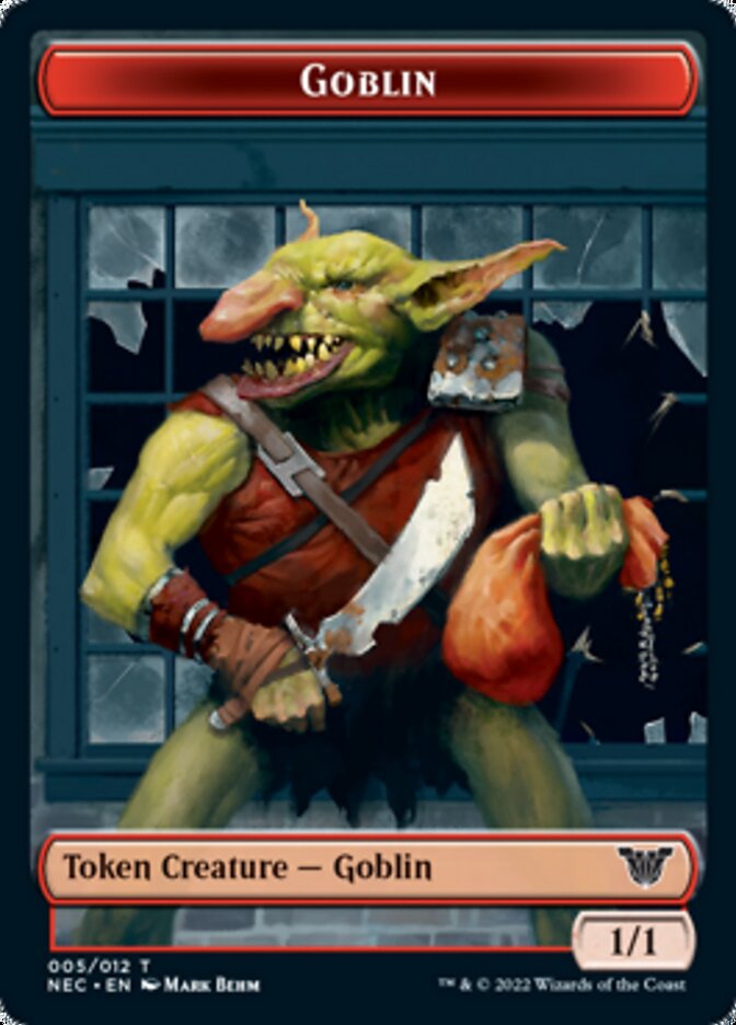 Smoke Blessing // Goblin Double-sided Token [Kamigawa: Neon Dynasty Commander Tokens] | Cracking-Singles