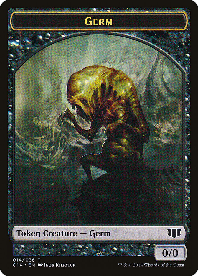 Germ // Zombie (016/036) Double-sided Token [Commander 2014 Tokens] | Cracking-Singles