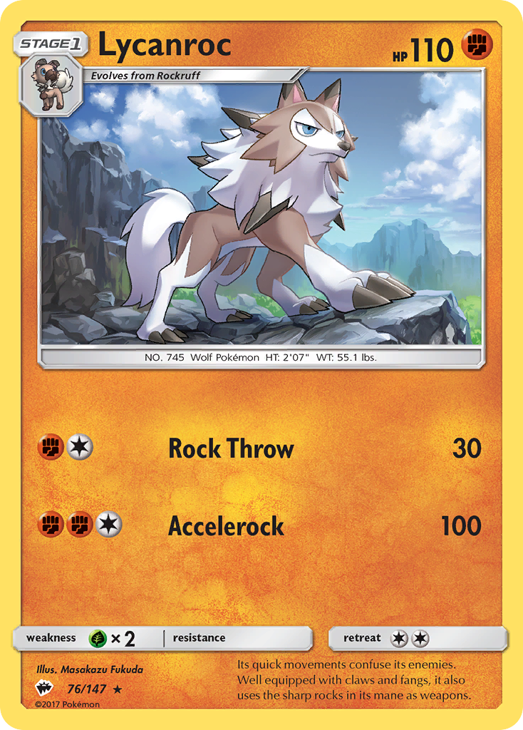 Lycanroc (76/147) [Sun & Moon: Burning Shadows] | Cracking-Singles