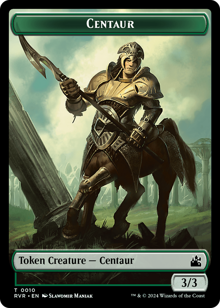 Spirit (0018) // Centaur Double-Sided Token [Ravnica Remastered Tokens] | Cracking-Singles