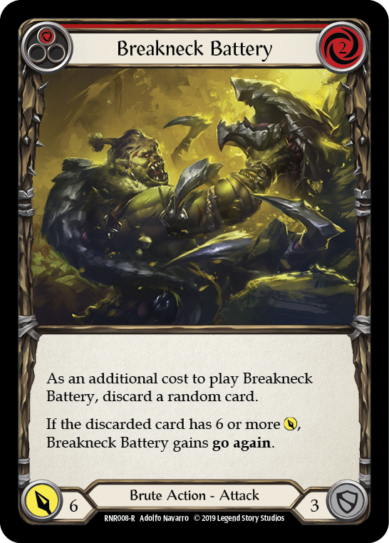 Breakneck Battery (Red) [RNR008-R] (Rhinar Hero Deck)  1st Edition Normal | Cracking-Singles